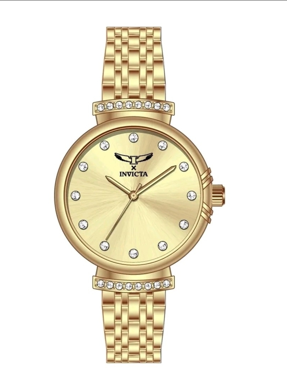 Invicta Women’s Gold-Tone Crystal Accent Bracelet Watch